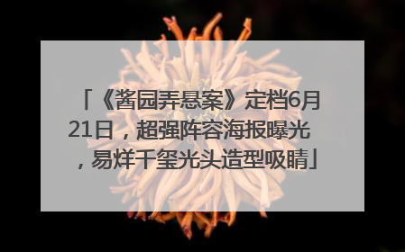 《酱园弄悬案》定档6月21日，超强阵容海报曝光，易烊千玺光头造型吸睛