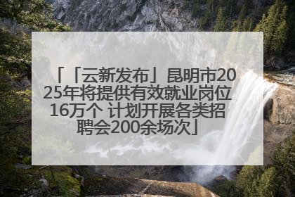 「云新发布」昆明市2025年将提供有效就业岗位16万个 计划开展各类招聘会200余场次