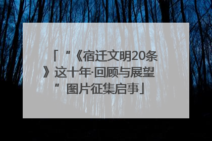 “《宿迁文明20条》这十年·回顾与展望”图片征集启事