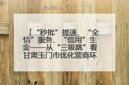 “秒批”提速、“全情”服务、“信用”生金——从“三级跳”看甘肃玉门市优化营商环境的进阶之路