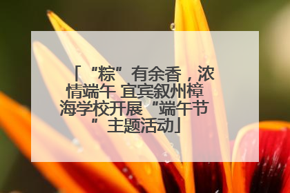 “粽”有余香，浓情端午 宜宾叙州樟海学校开展“端午节”主题活动