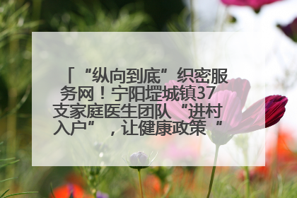 “纵向到底”织密服务网！宁阳堽城镇37支家庭医生团队“进村入户”，让健康政策“落地生根”