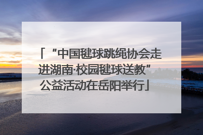 “中国毽球跳绳协会走进湖南·校园毽球送教”公益活动在岳阳举行