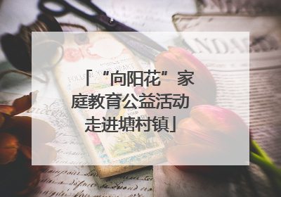 “向阳花”家庭教育公益活动走进塘村镇