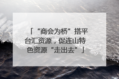 “商会为桥”搭平台汇资源，促连山特色资源“走出去”