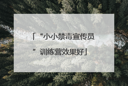 “小小禁毒宣传员”训练营效果好