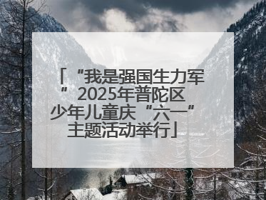 “我是强国生力军”2025年普陀区少年儿童庆“六一”主题活动举行