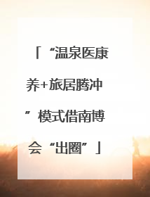“温泉医康养+旅居腾冲”模式借南博会“出圈”