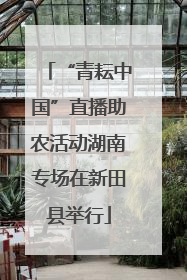 “青耘中国”直播助农活动湖南专场在新田县举行