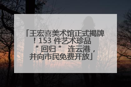 王宏喜美术馆正式揭牌！153 件艺术珍品 “ 回归 ” 连云港，并向市民免费开放
