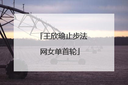 王欣瑜止步法网女单首轮