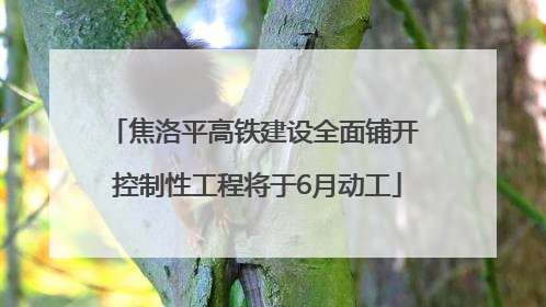 焦洛平高铁建设全面铺开 控制性工程将于6月动工