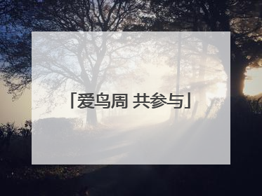 爱鸟周 共参与