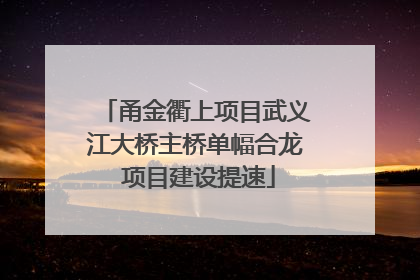 甬金衢上项目武义江大桥主桥单幅合龙 项目建设提速