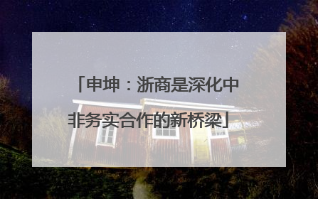 申坤：浙商是深化中非务实合作的新桥梁