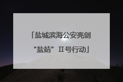 盐城滨海公安亮剑“盐靖”Ⅱ号行动