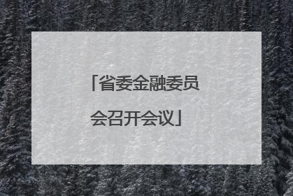 省委金融委员会召开会议