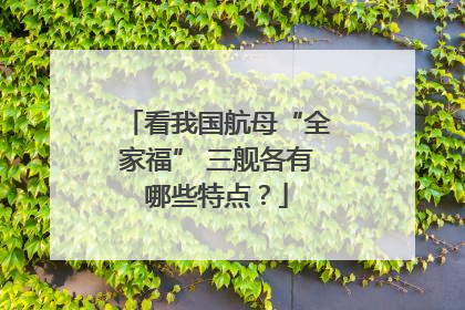 看我国航母“全家福” 三舰各有哪些特点？