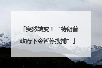 突然转变！“特朗普政府下令暂停搜捕”