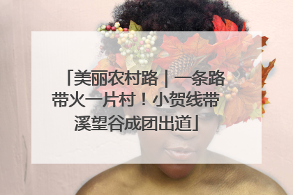 美丽农村路｜一条路带火一片村！小贺线带溪望谷成团出道