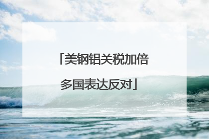 美钢铝关税加倍 多国表达反对