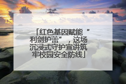 红色基因赋能“利剑护蕾”，这场沉浸式守护宣讲筑牢校园安全防线