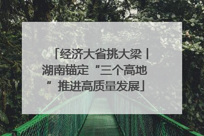 经济大省挑大梁丨湖南锚定“三个高地”推进高质量发展