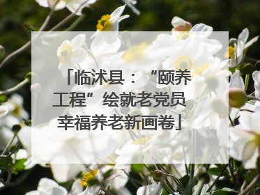 临沭县：“颐养工程”绘就老党员幸福养老新画卷