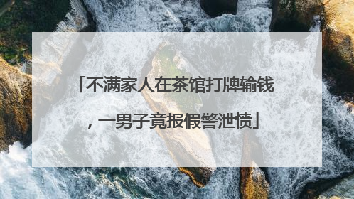 不满家人在茶馆打牌输钱，一男子竟报假警泄愤
