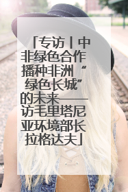 专访丨中非绿色合作播种非洲“绿色长城”的未来——访毛里塔尼亚环境部长拉格达夫