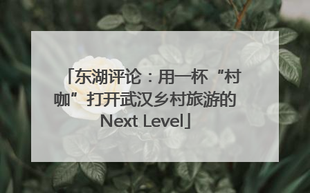 东湖评论：用一杯“村咖”打开武汉乡村旅游的Next Level