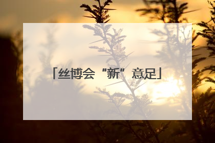 丝博会“新”意足