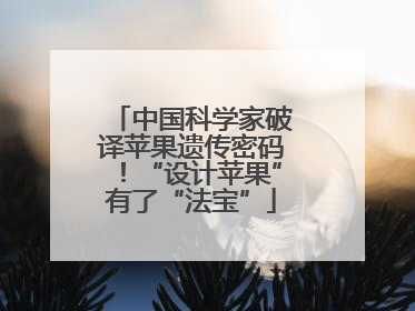 中国科学家破译苹果遗传密码！“设计苹果”有了“法宝”