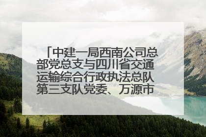中建一局西南公司总部党总支与四川省交通运输综合行政执法总队第三支队党委、万源市草坝镇莲花院村党支部开展党建联建