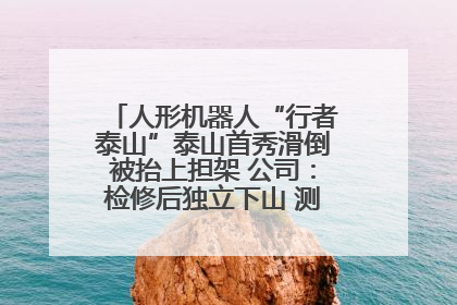 人形机器人“行者泰山”泰山首秀滑倒被抬上担架 公司：检修后独立下山 测试就是为暴露问题