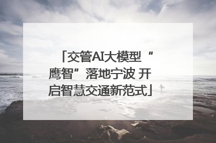 交管AI大模型“鹰智”落地宁波 开启智慧交通新范式