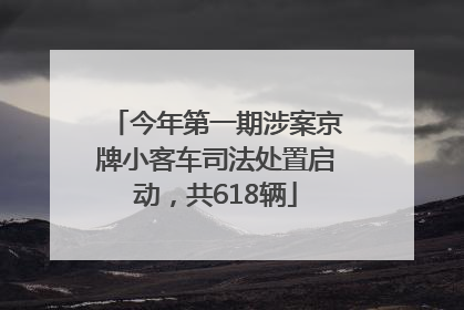 今年第一期涉案京牌小客车司法处置启动，共618辆