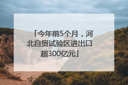 今年前5个月，河北自贸试验区进出口超300亿元