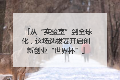 从“实验室”到全球化，这场选拔赛开启创新创业“世界杯”