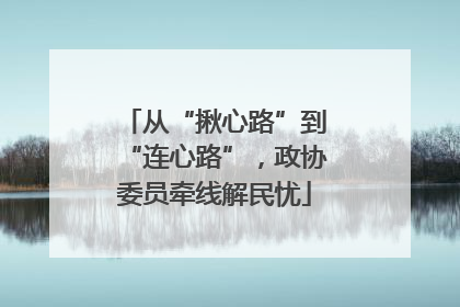 从“揪心路”到“连心路”，政协委员牵线解民忧