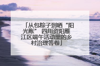 从包粽子到晒“阳光账” 四川资阳雁江区端午活动里的乡村治理答卷