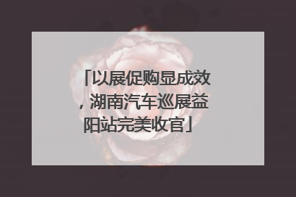 以展促购显成效，湖南汽车巡展益阳站完美收官