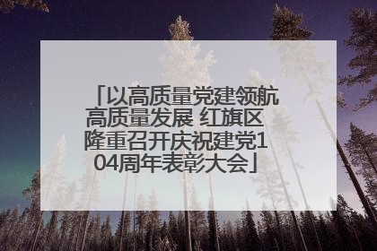 以高质量党建领航高质量发展 红旗区隆重召开庆祝建党104周年表彰大会