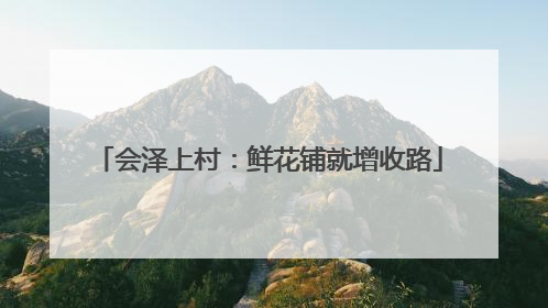 会泽上村：鲜花铺就增收路
