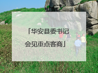 华安县委书记会见重点客商