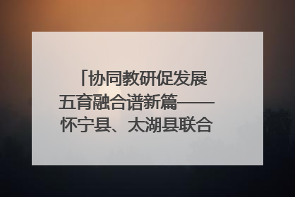 协同教研促发展 五育融合谱新篇——怀宁县、太湖县联合教研活动在月山镇中心学校成功举办