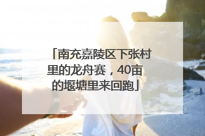 南充嘉陵区下张村里的龙舟赛，40亩的堰塘里来回跑