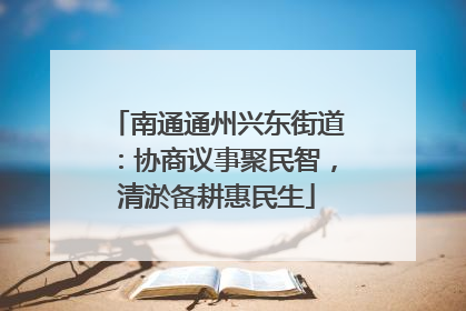 南通通州兴东街道：协商议事聚民智，清淤备耕惠民生