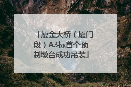 厦金大桥（厦门段）A3标首个预制墩台成功吊装