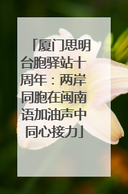 厦门思明台胞驿站十周年：两岸同胞在闽南语加油声中同心接力